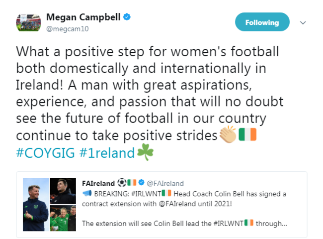 Megan Campbell tweet