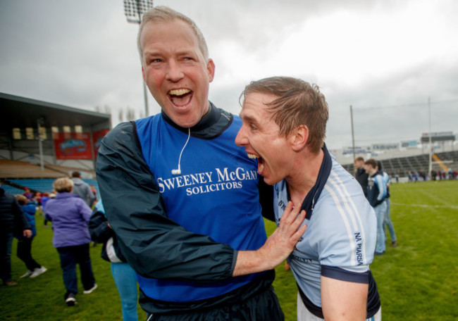 Shane O'Neill and Niall Buckley celebrate