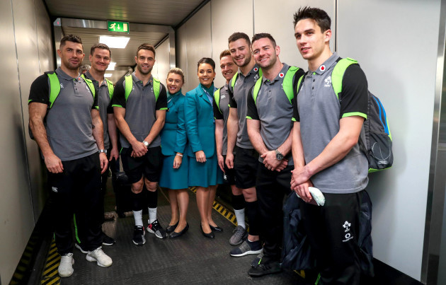 Ireland Rugby Team Depart for Paris