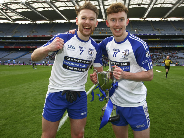 Karl Daly and John F. Daly with the trophy