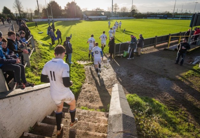 Cork Constitution walk onto the pitch