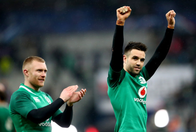 Keith Earls and Conor Murray celebrate