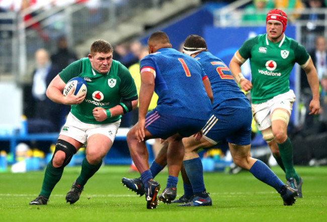 Tadhg Furlong runs at Jefferson Poirot of Guilhem Guirado