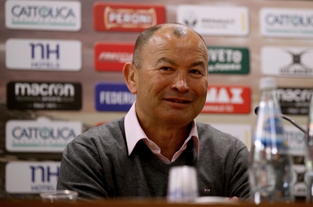 Eddie Jones during the post match press conference