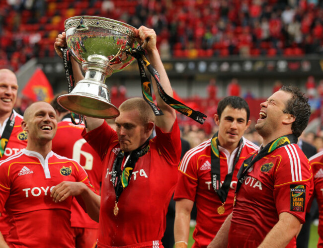 Keith Earls with Magners League Trophy