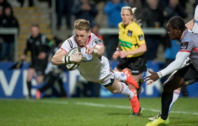 Craig Gilroy scores a try