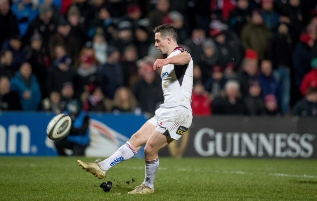 John Cooney kicks a conversion