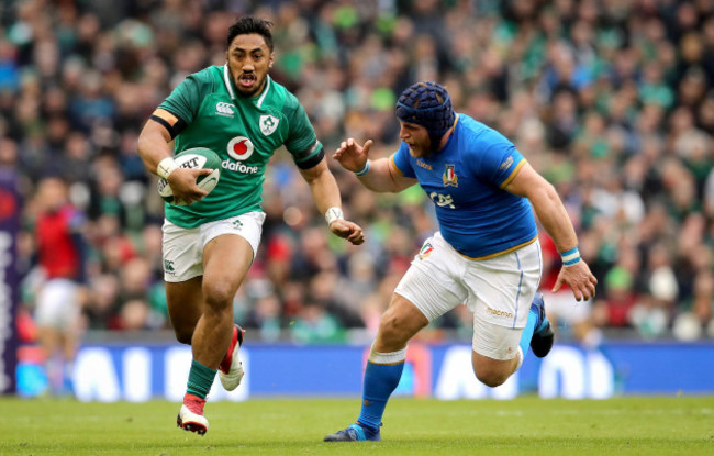 Bundee Aki with Luca Bigi