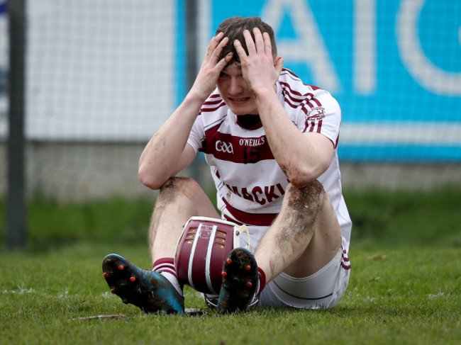 Brian Cassidy dejected after the match