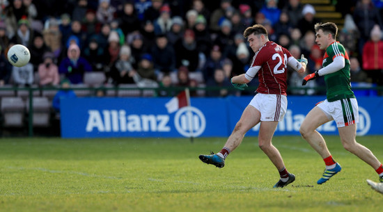 Barry McHugh scores the first goal of the game