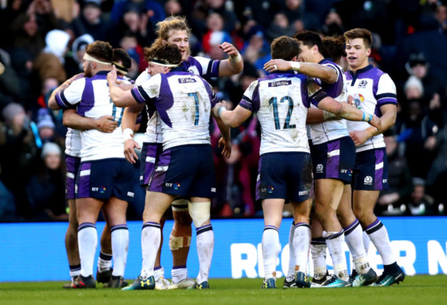 David Denton and Hamish Watson celebrate