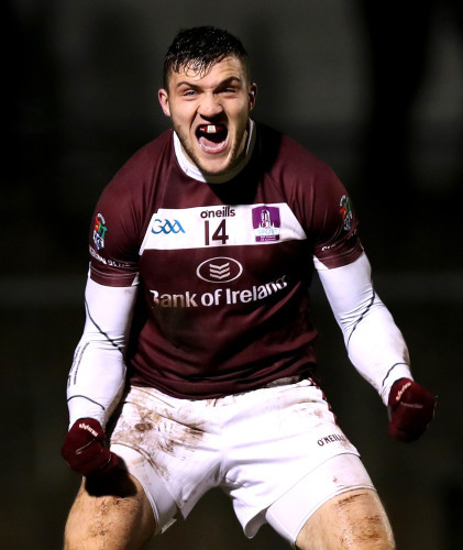Damien Comer celebrates after his sides scored their second goal
