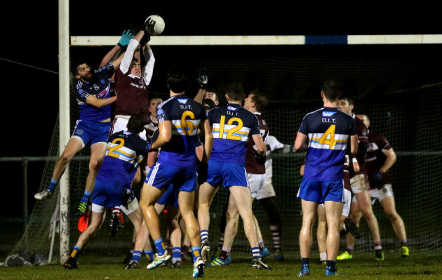 John Maher wins a late high ball at the end of the game