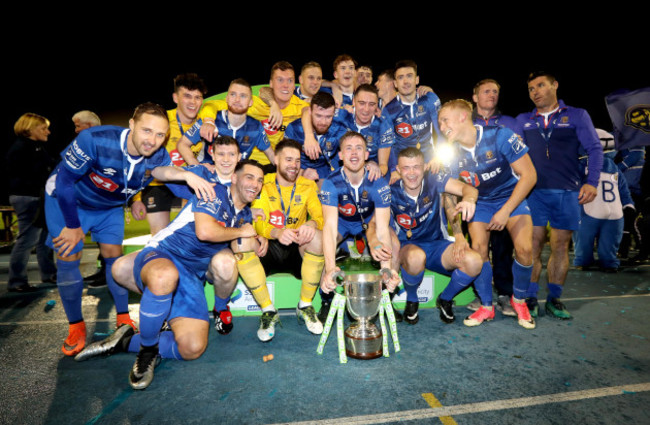Waterford celebrate winning The SSE Airtricity League First Division