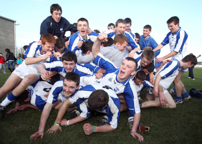 Dungarvan Colleges players celebrate with the cup