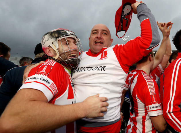 Paudie o’Sullivan and Fergal Condon celebrates after the game