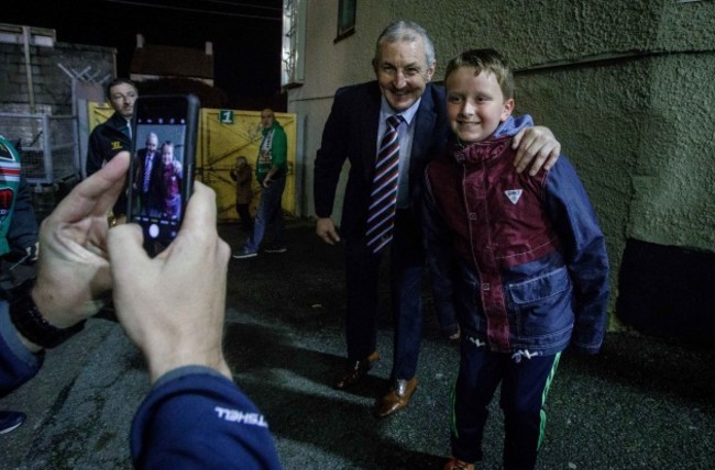 John Caulfield with a fan