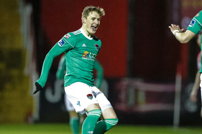 Kieran Salier celebrates after the first goal