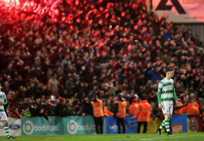 Gary Shaw dejected after his side conceded a third goal