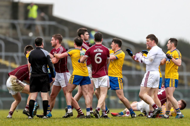 Tempers flare during the match