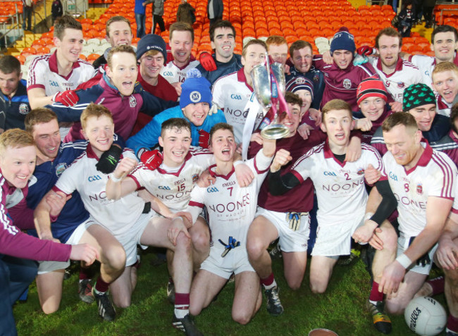 Slaughtneil celebrate with the trophy