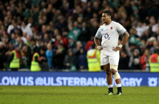 Nathan Hughes dejected at the end of the game