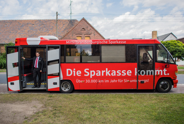 Bank uses bus as mobile local branch in Brandenburg