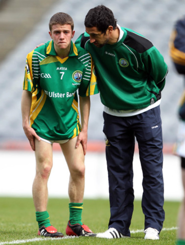 Paul Galvin consoles Cillian Fitzgerald