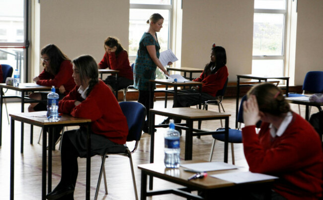 Students sitting exams