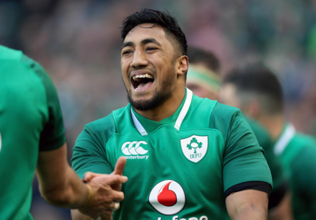 Bundee Aki celebrates