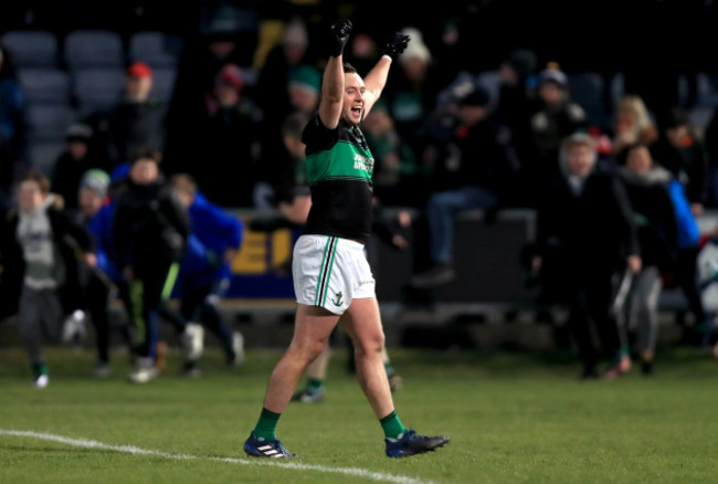 Paul Kerrigan celebrates at the final whistle