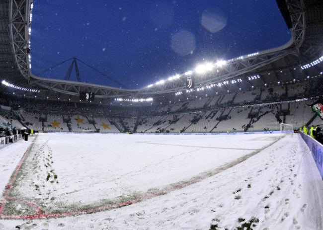 Italy Soccer Juventus Atalanta Snow Postponed