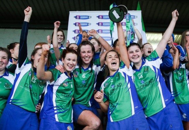 Johnstownbridge celebrates as Jenna Murphy lifts the trophy