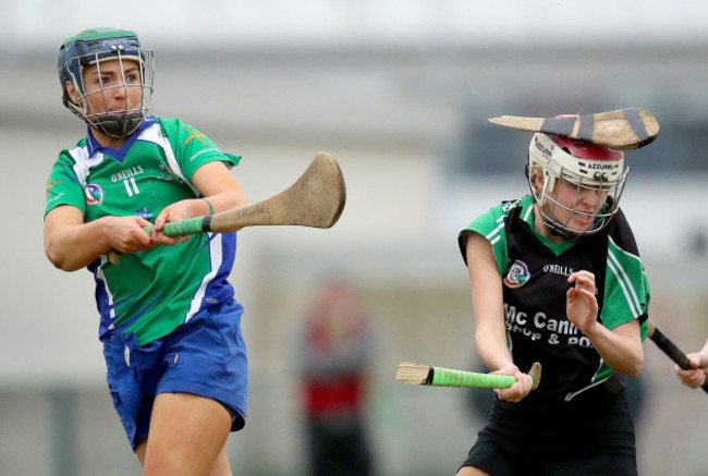 Siobhan Hurley breaks the hurley of Shauna Jordan