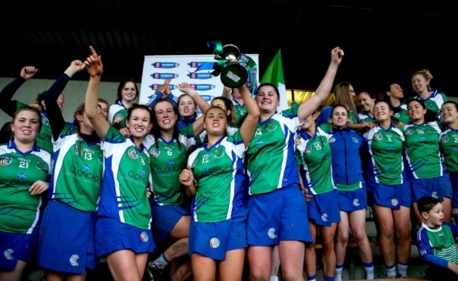 Johnstownbridge celebrates as Jenna Murphy lifts the trophy