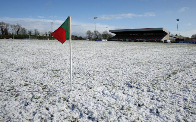 A view after the match was called off due to an unplayable pitch