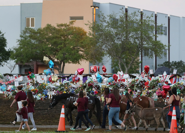 Students Return To Class For First Time After Mass Shooting At Florida School