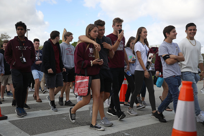 Students Return To Class For First Time After Mass Shooting At Florida School