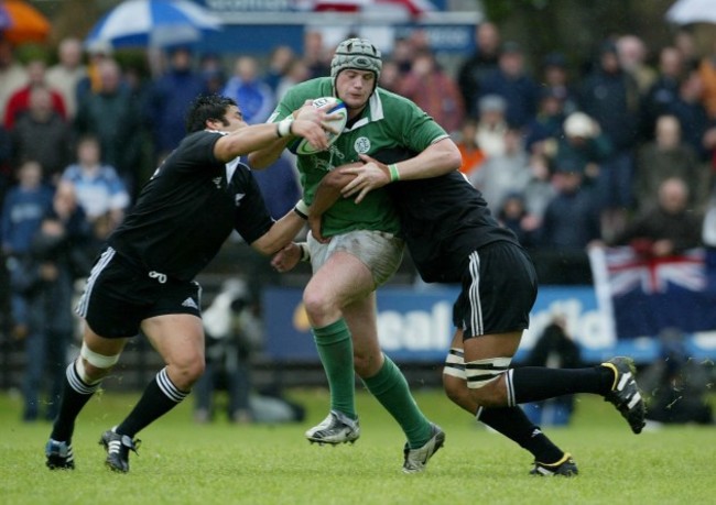 Jamie Heaslip with Jerome Kaino and Piri Weepu