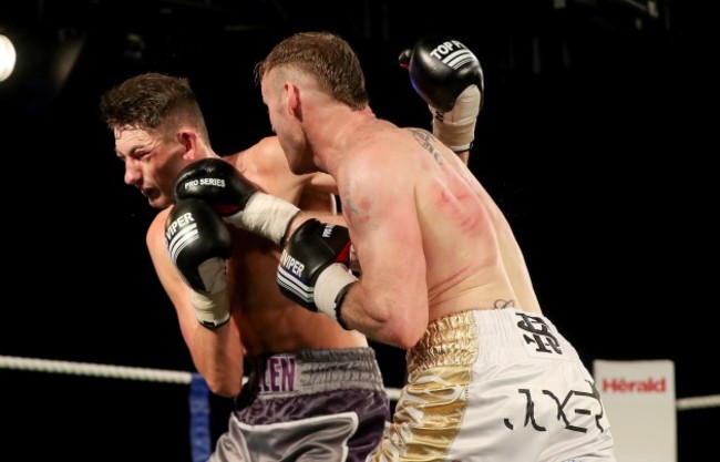 Roy Sheahan in action against Jack Cullen