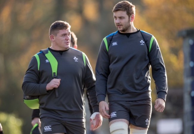 Tadhg Furlong and Iain Henderson arrive