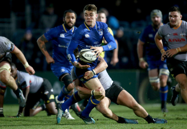 Garry Ringrose tackled by Eital Bredenkamp