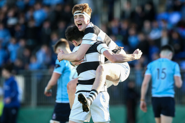 David Lacey celebrates with Ted Walsh at the final whistle