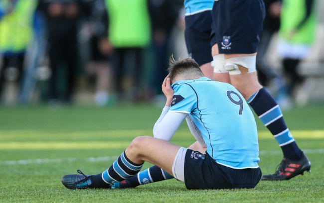 Rob Gilsenan dejected after the game