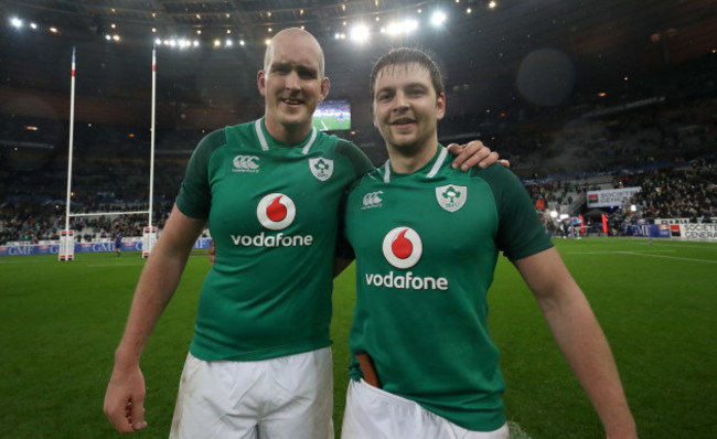 Ireland’s Devin Toner and Iain Henderson