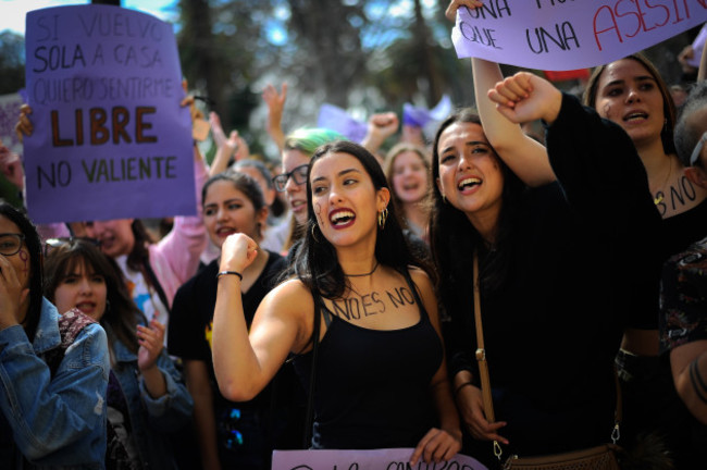 Protest for the International Women's Day in Malaga, Spain - 8 March 2018
