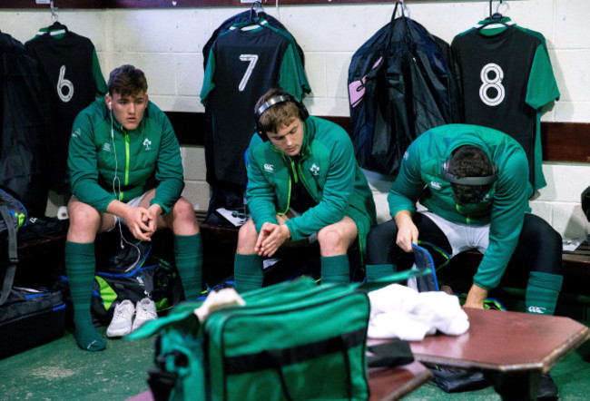 Joe Dunleavy and Matthew Agnew before the game