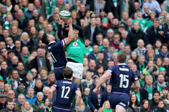 Keith Earls with Sean Maitland