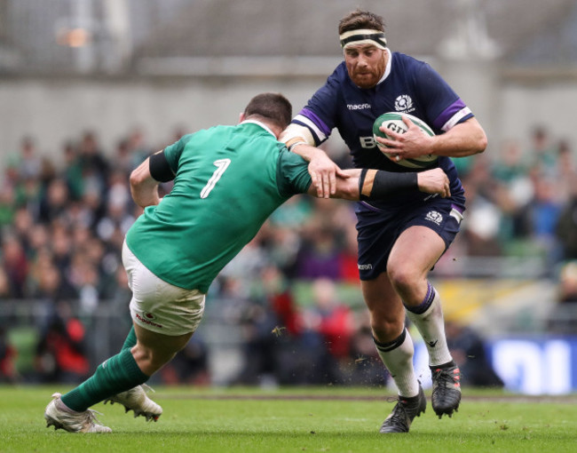 Cian Healy with Simon Berghan