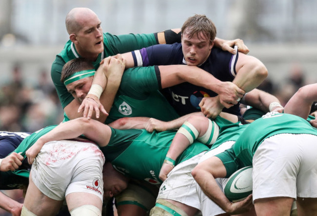 CJ Stander and Devin Toner with Jonny Gray